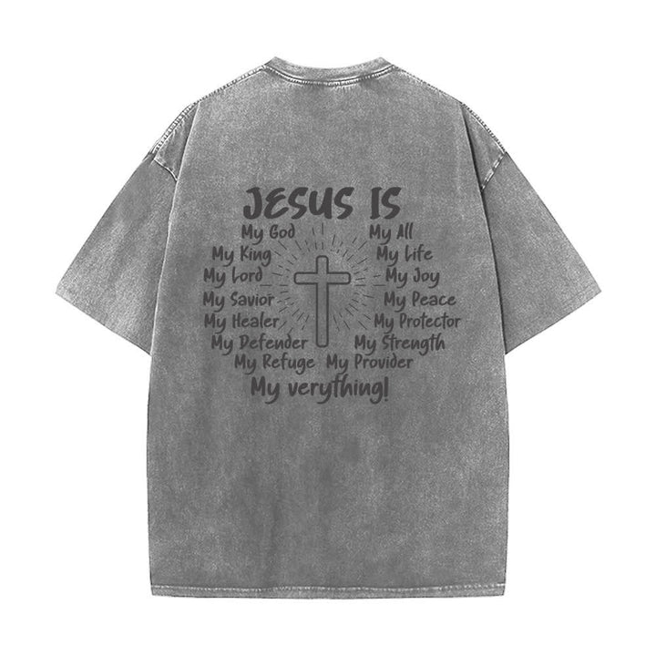 Christianartworkshop T-shirt oversize délavé avec imprimé croix au dos - image 13