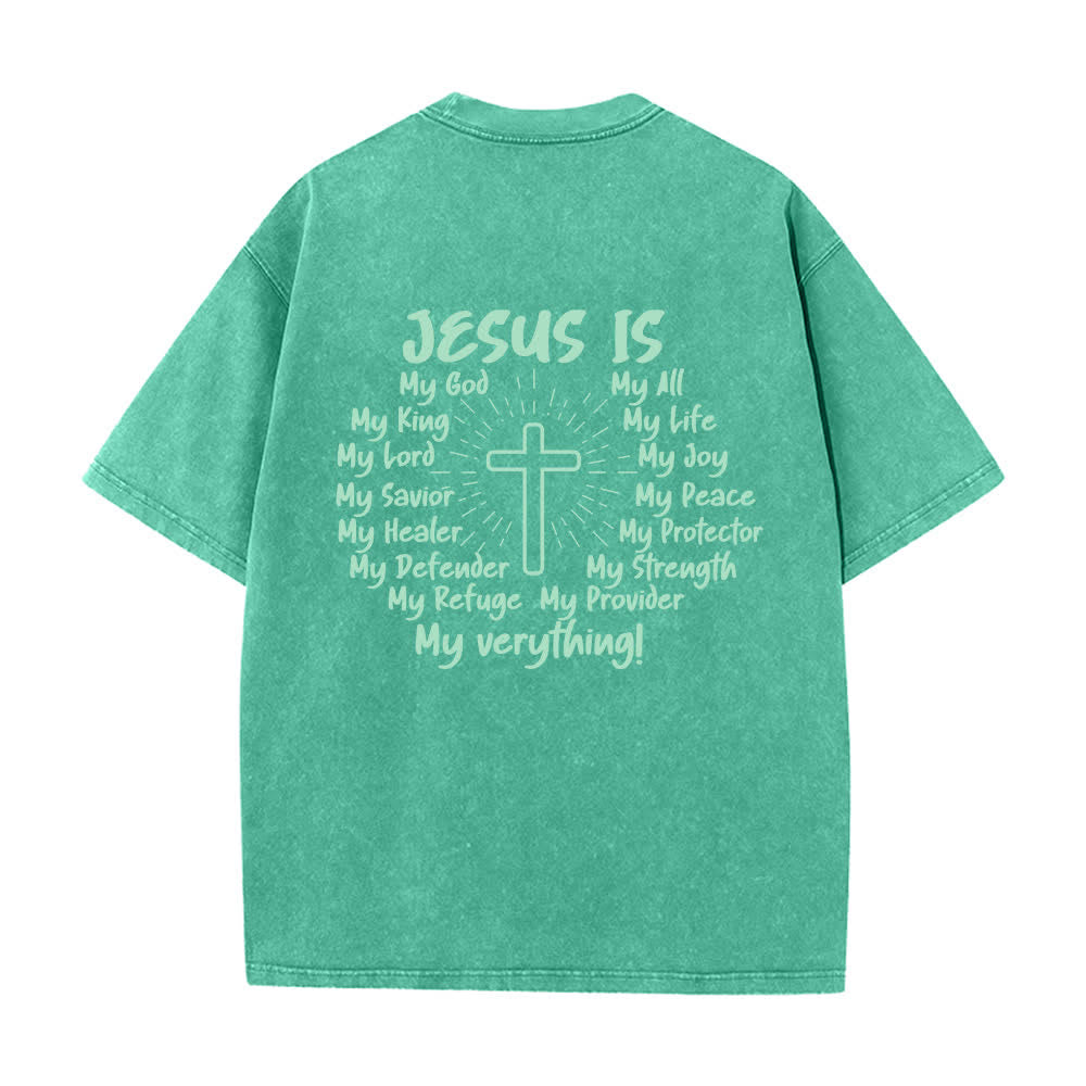 Christianartworkshop T-shirt oversize délavé avec imprimé croix au dos - image 16