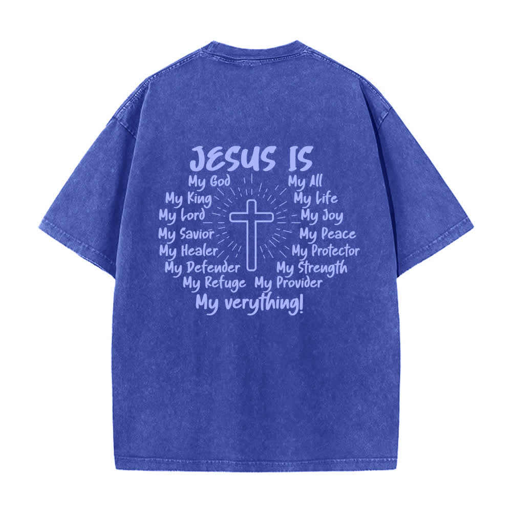 Christianartworkshop T-shirt oversize délavé avec imprimé croix au dos - image 19