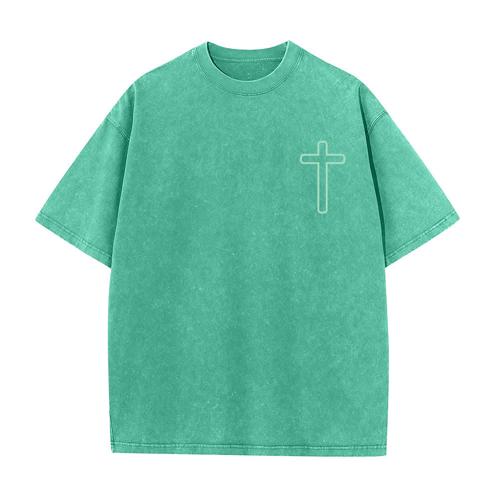 Christianartworkshop T-shirt oversize délavé avec imprimé croix au dos - image 17
