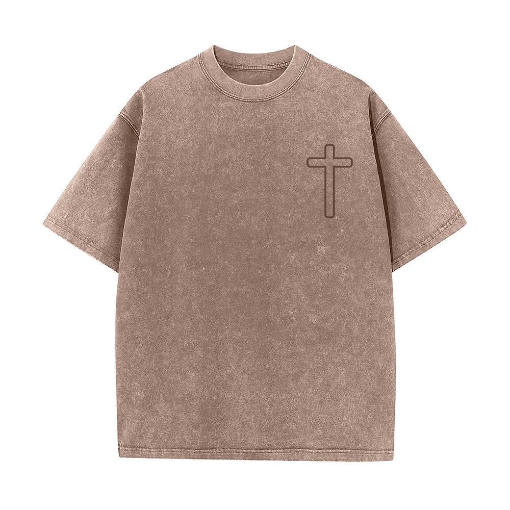 Christianartworkshop T-shirt oversize délavé avec imprimé croix au dos - image 11