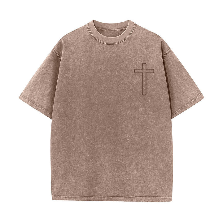Christianartworkshop T-shirt oversize délavé avec imprimé croix au dos - image 11