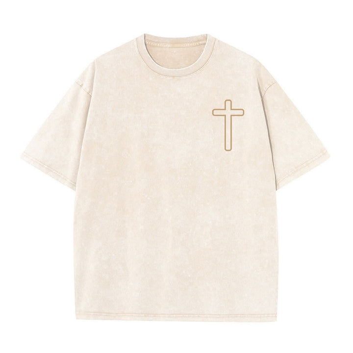 Christianartworkshop T-shirt oversize délavé avec imprimé croix au dos - image 8