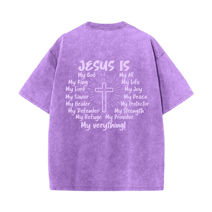 Christianartworkshop T-shirt oversize délavé avec imprimé croix au dos - image 22