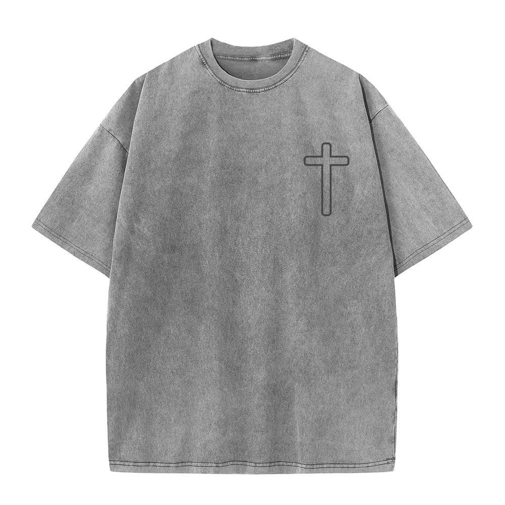Christianartworkshop T-shirt oversize délavé avec imprimé croix au dos - image 14