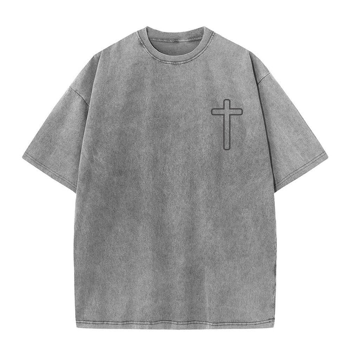 Christianartworkshop T-shirt oversize délavé avec imprimé croix au dos - image 14