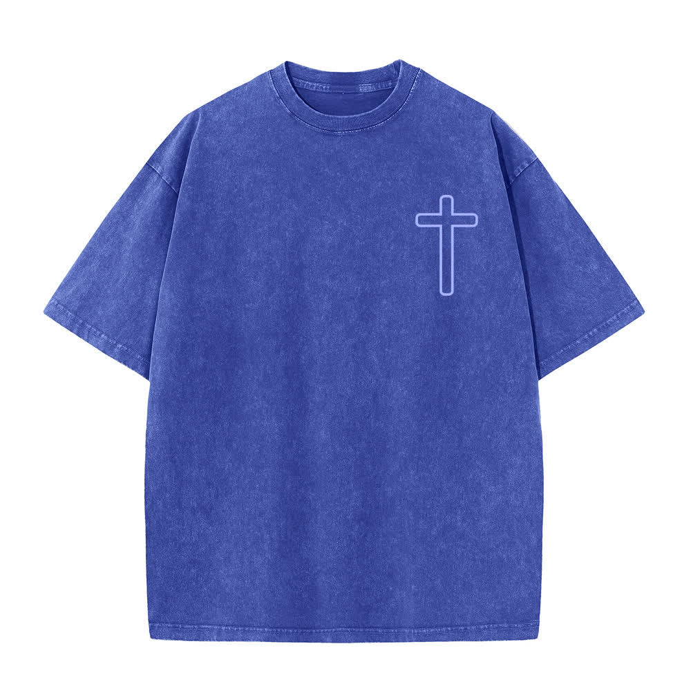 Christianartworkshop T-shirt oversize délavé avec imprimé croix au dos - image 20