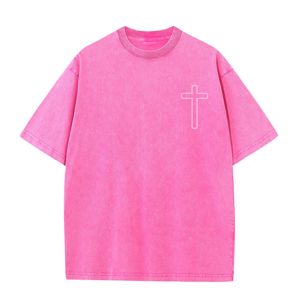Christianartworkshop T-shirt oversize délavé avec imprimé croix au dos - image 26