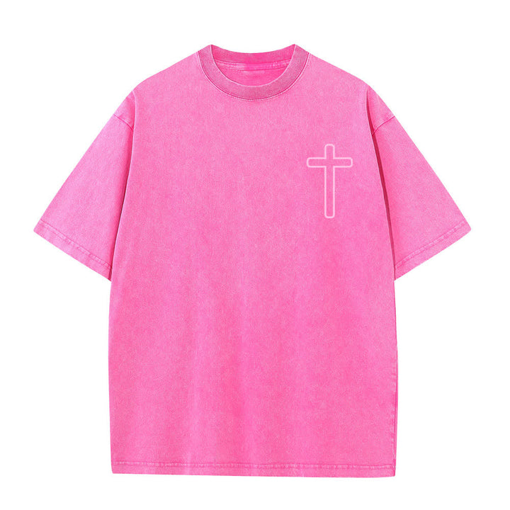 Christianartworkshop T-shirt oversize délavé avec imprimé croix au dos - image 26
