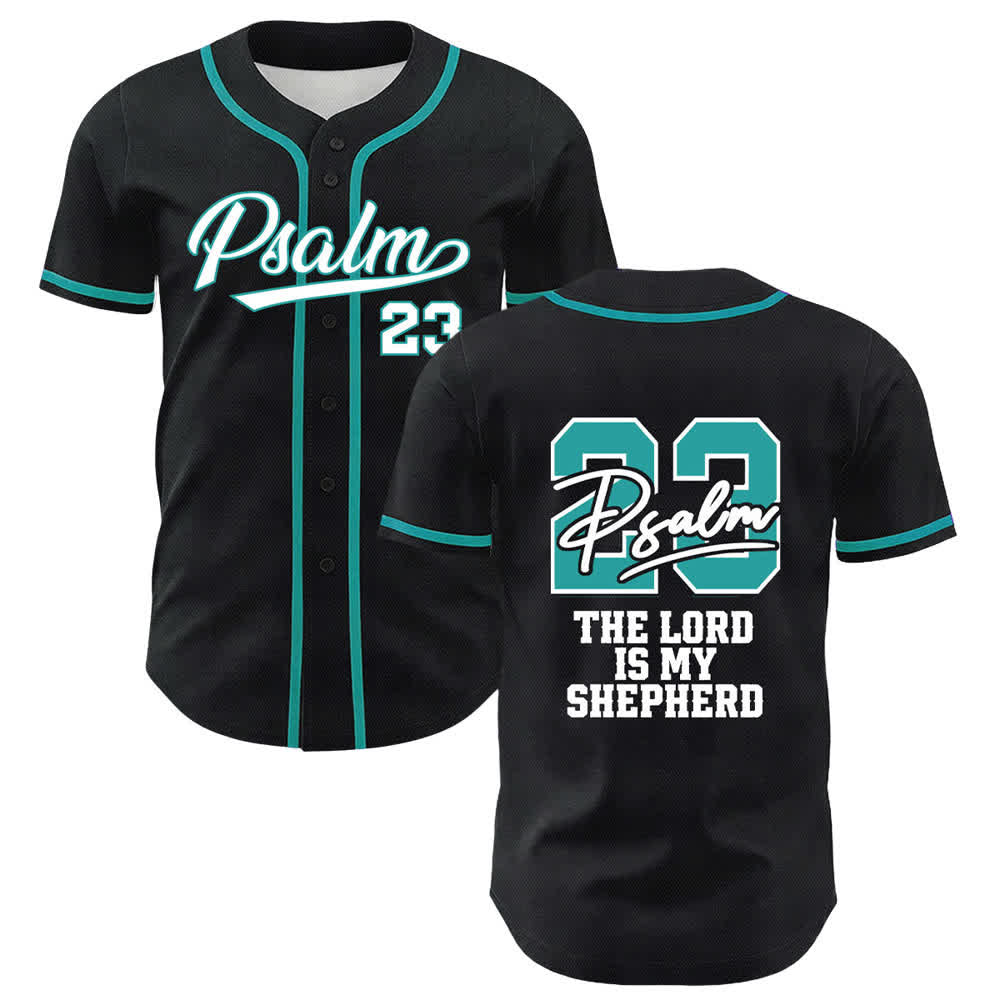 Maillot de baseball Christianartworkshop Psaume 23 Noir et Or - Lac Bleu - 5XL - image 6