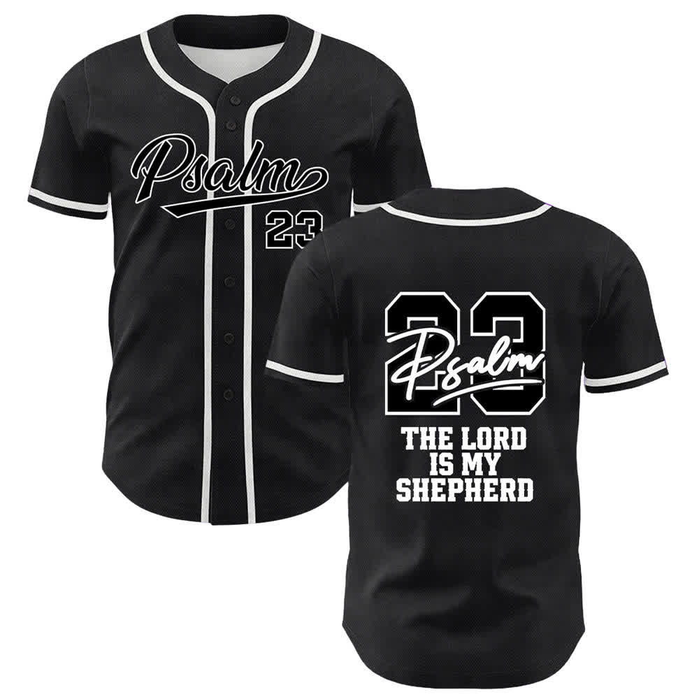 Maillot de baseball Christianartworkshop Psaume 23 Noir et Or - Blanc - 5XL - image 24