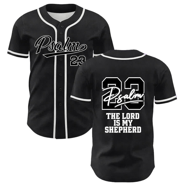 Maillot de baseball Christianartworkshop Psaume 23 Noir et Or - Blanc - 5XL - image 24