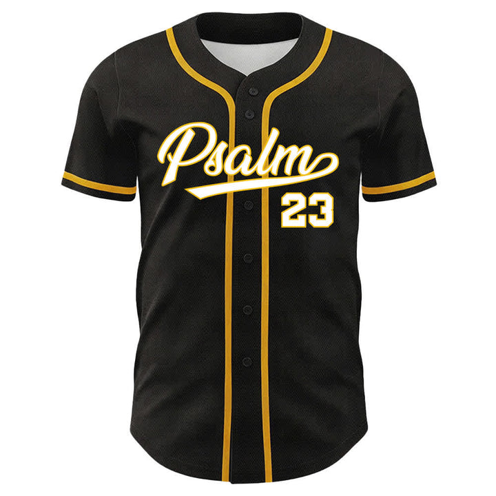 Maillot de baseball Christianartworkshop Psaume 23 Noir et Or - image 2