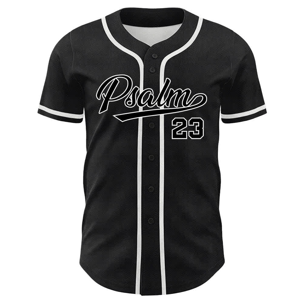 Maillot de baseball Christianartworkshop Psaume 23 Noir et Or - image 26