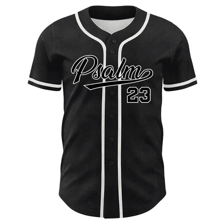 Maillot de baseball Christianartworkshop Psaume 23 Noir et Or - image 26