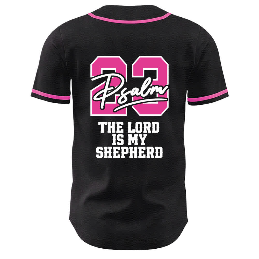 Maillot de baseball Christianartworkshop Psaume 23 Noir et Or - image 4