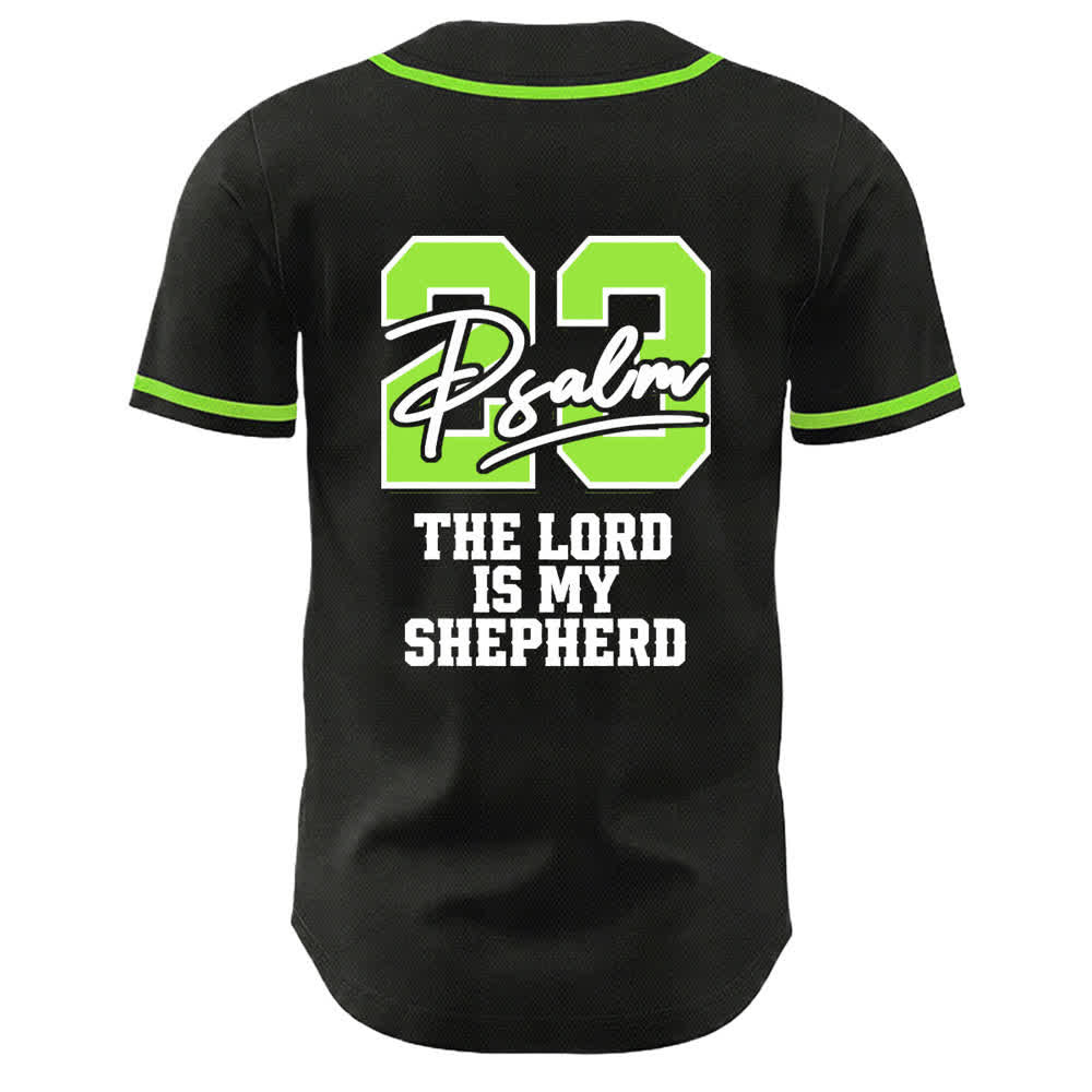 Maillot de baseball Christianartworkshop Psaume 23 Noir et Or - image 13