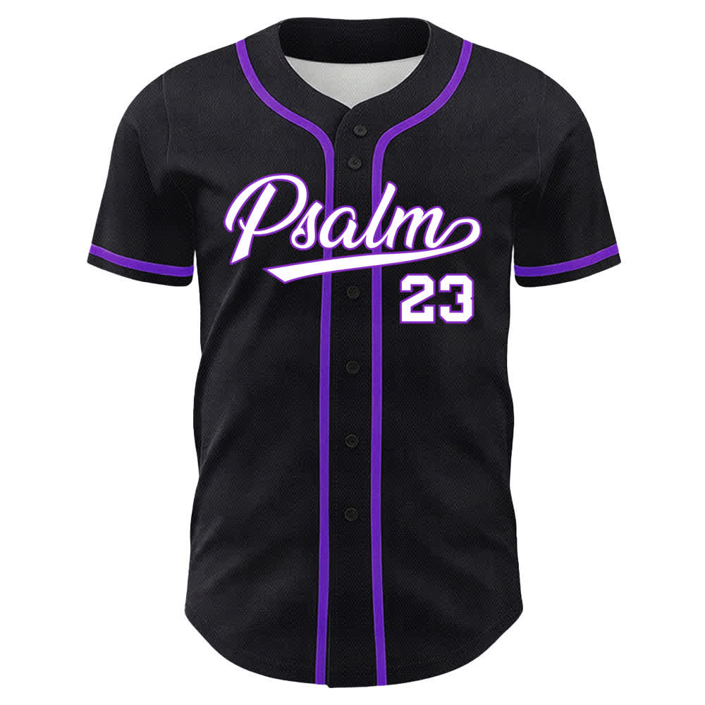 Maillot de baseball Christianartworkshop Psaume 23 Noir et Or - image 20