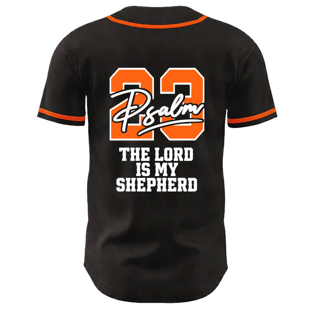 Maillot de baseball Christianartworkshop Psaume 23 Noir et Or - image 16