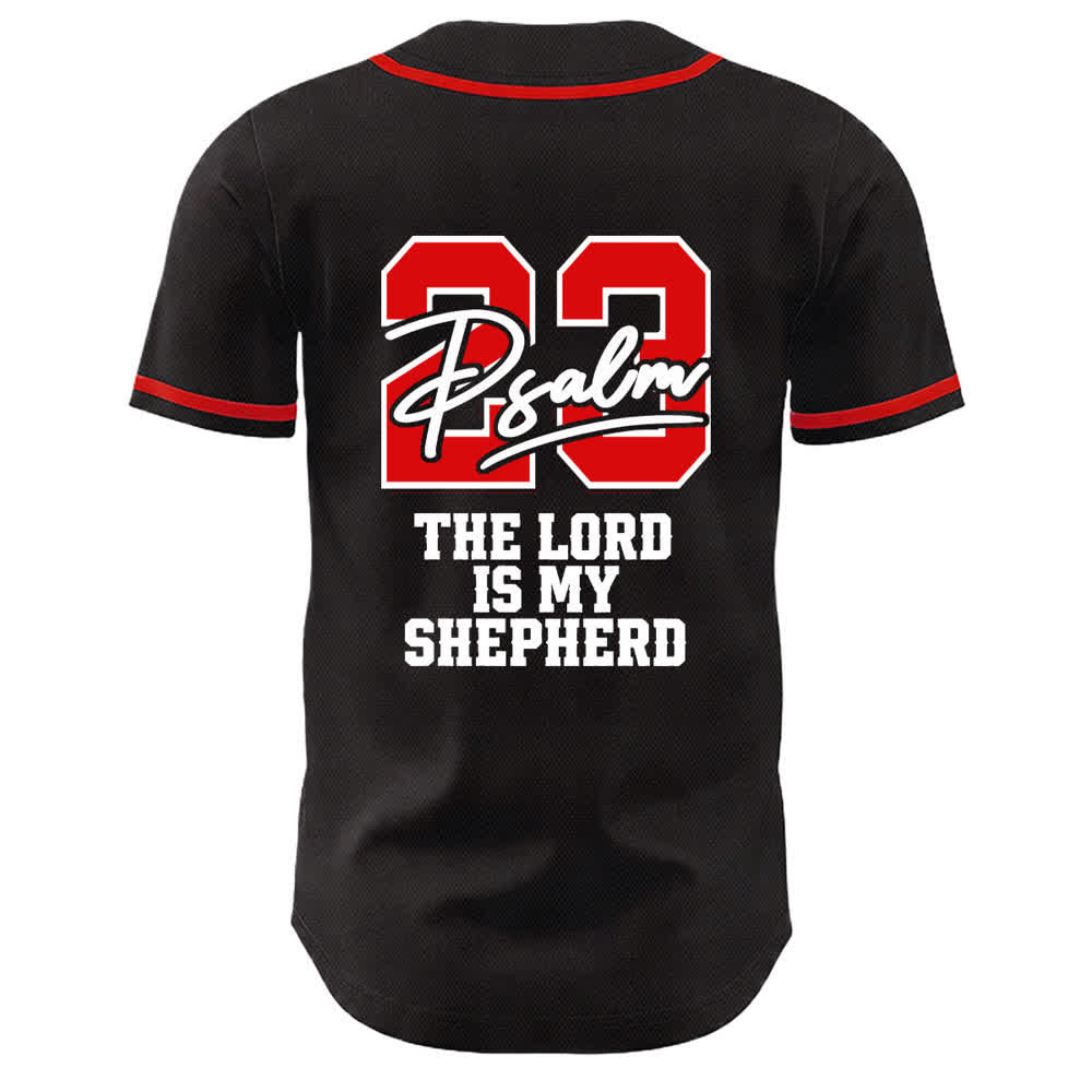Maillot de baseball Christianartworkshop Psaume 23 Noir et Or - image 22