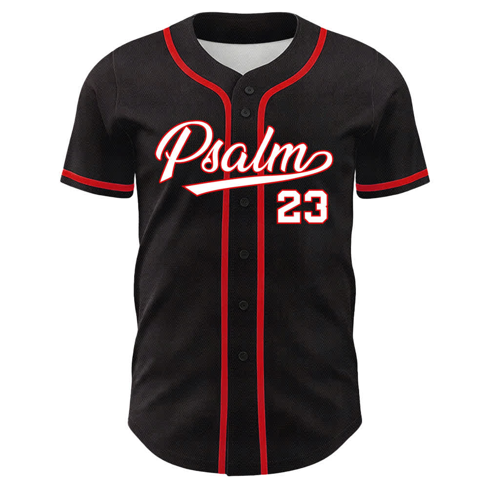 Maillot de baseball Christianartworkshop Psaume 23 Noir et Or - image 23