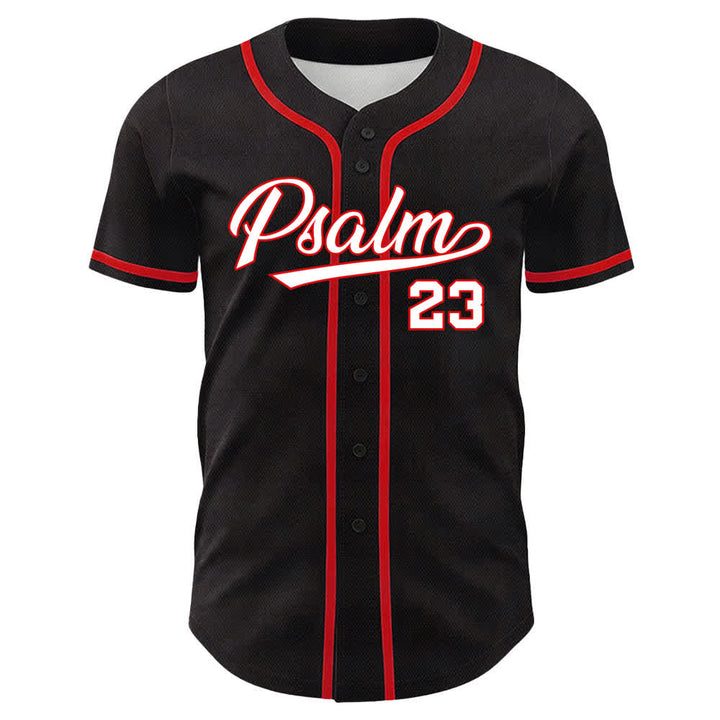 Maillot de baseball Christianartworkshop Psaume 23 Noir et Or - image 23