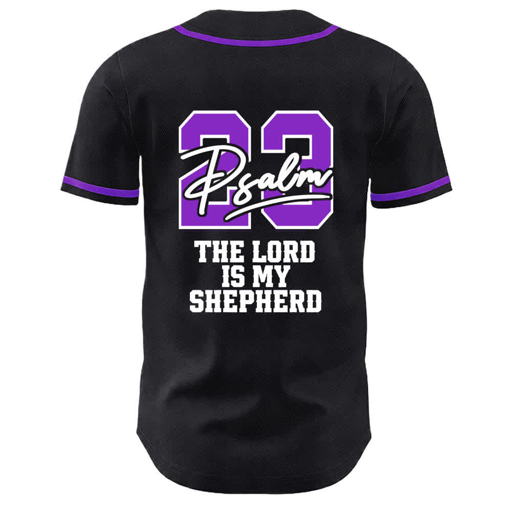 Maillot de baseball Christianartworkshop Psaume 23 Noir et Or - image 19
