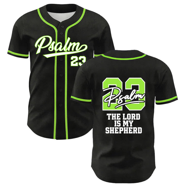 Maillot de baseball Christianartworkshop Psaume 23 Noir et Or - Vert - 5XL - image 12