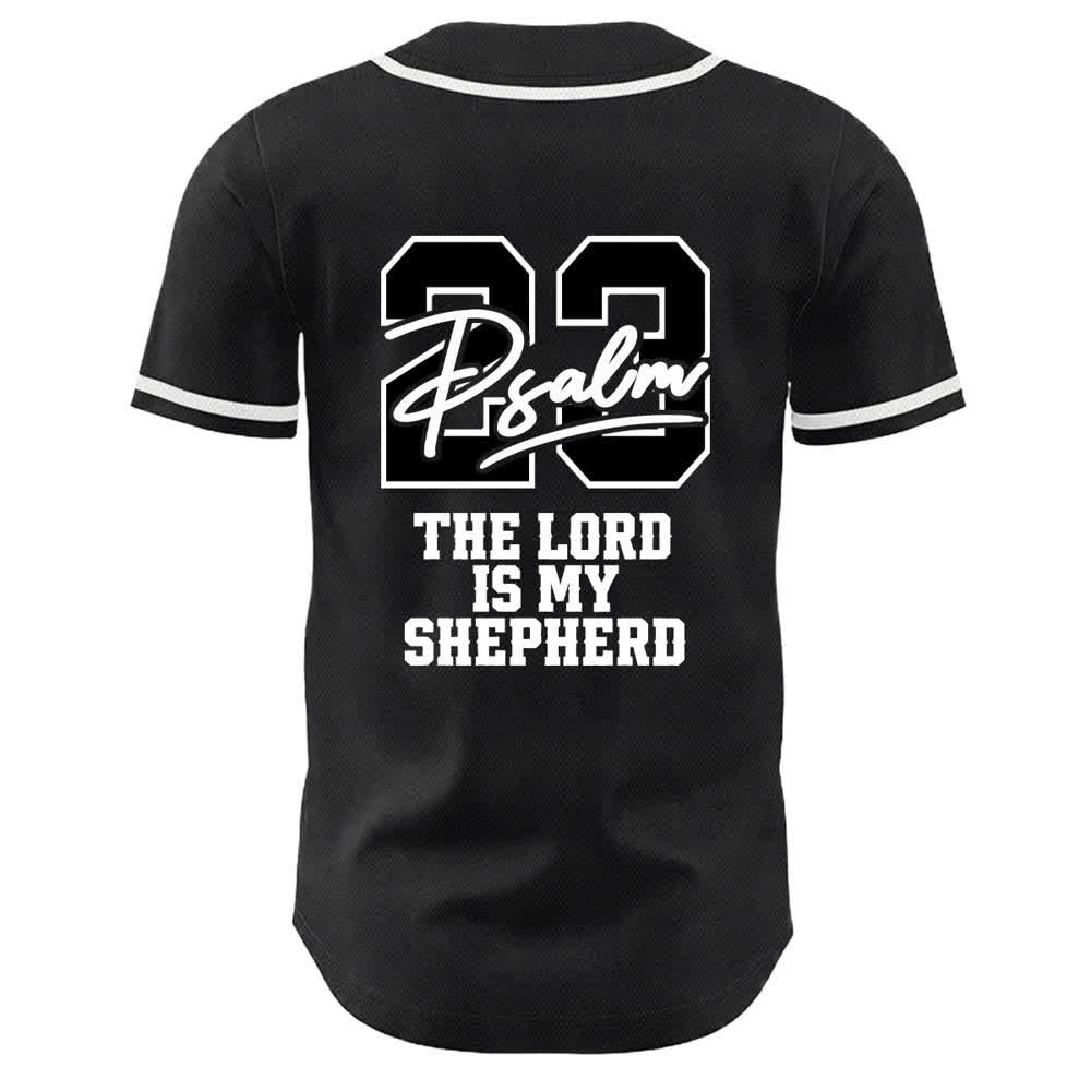 Maillot de baseball Christianartworkshop Psaume 23 Noir et Or - image 25