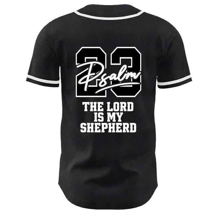 Maillot de baseball Christianartworkshop Psaume 23 Noir et Or - image 25