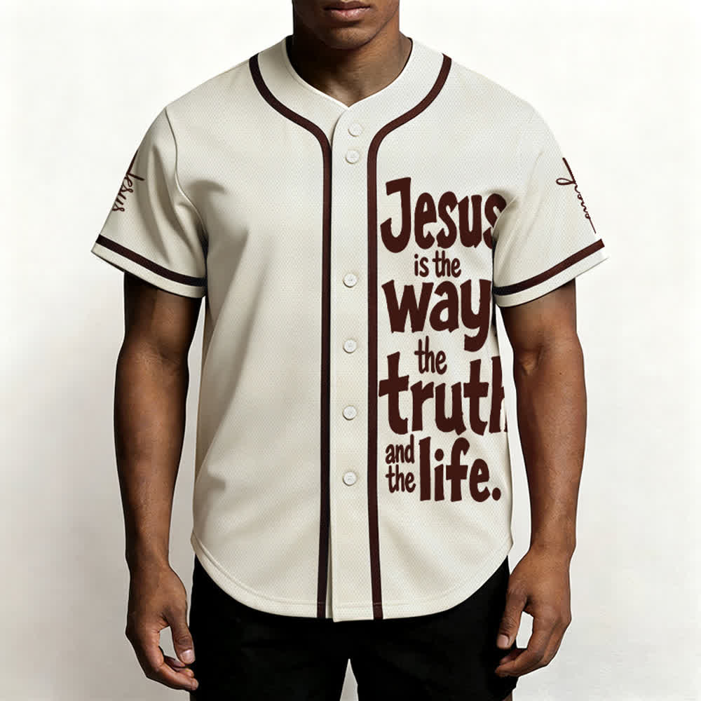 Christianartworkshop Maillot de baseball Jésus est le chemin - image 6