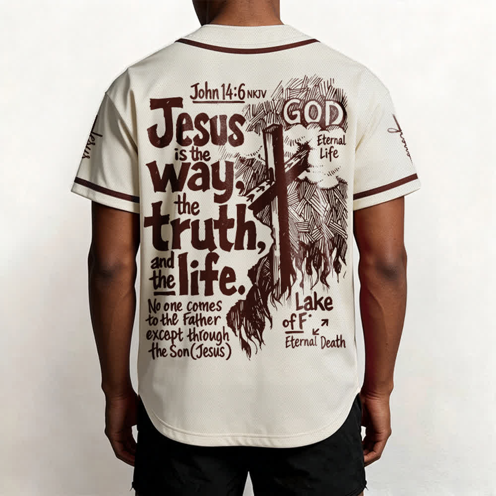 Christianartworkshop Maillot de baseball Jésus est le chemin - image 5