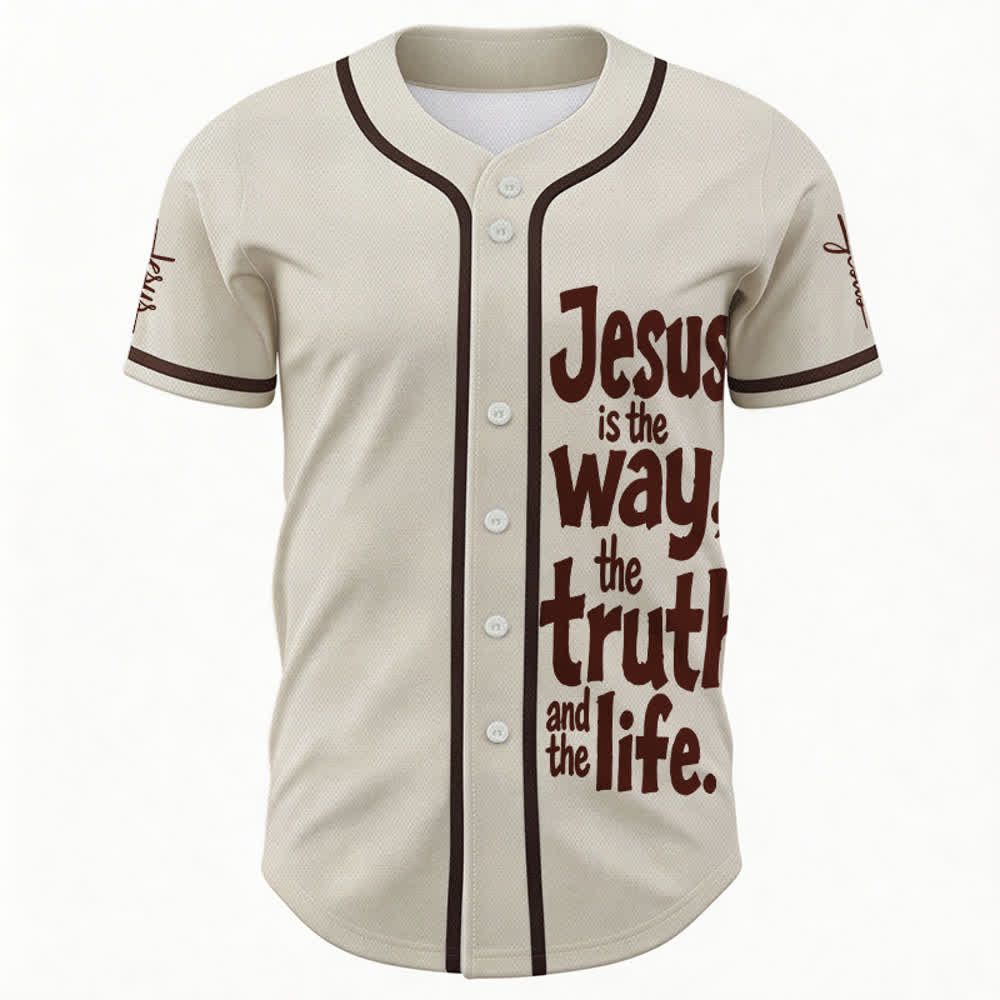 Christianartworkshop Maillot de baseball Jésus est le chemin - image 2