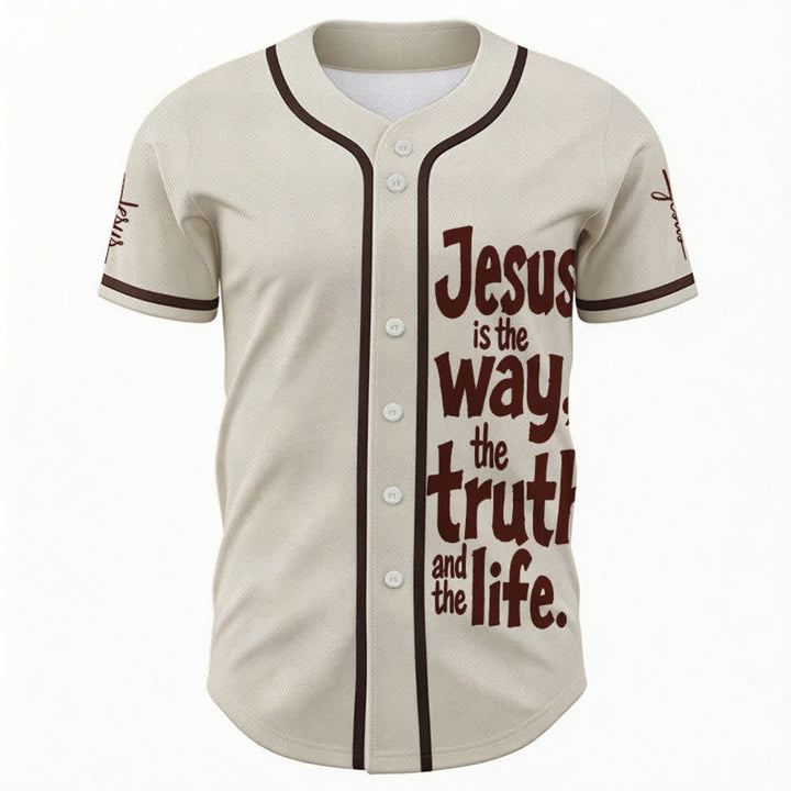 Christianartworkshop Maillot de baseball Jésus est le chemin - image 2