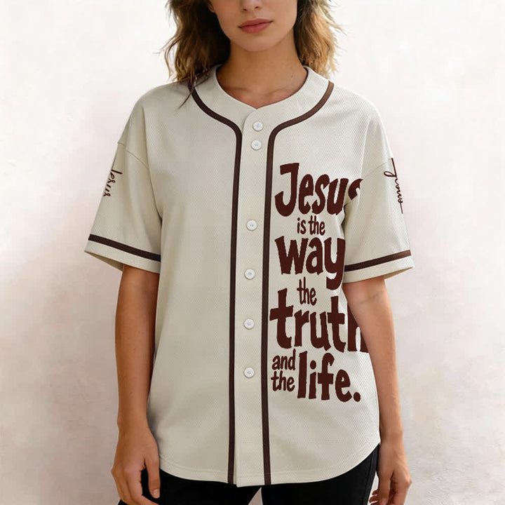 Christianartworkshop Maillot de baseball Jésus est le chemin - image 4