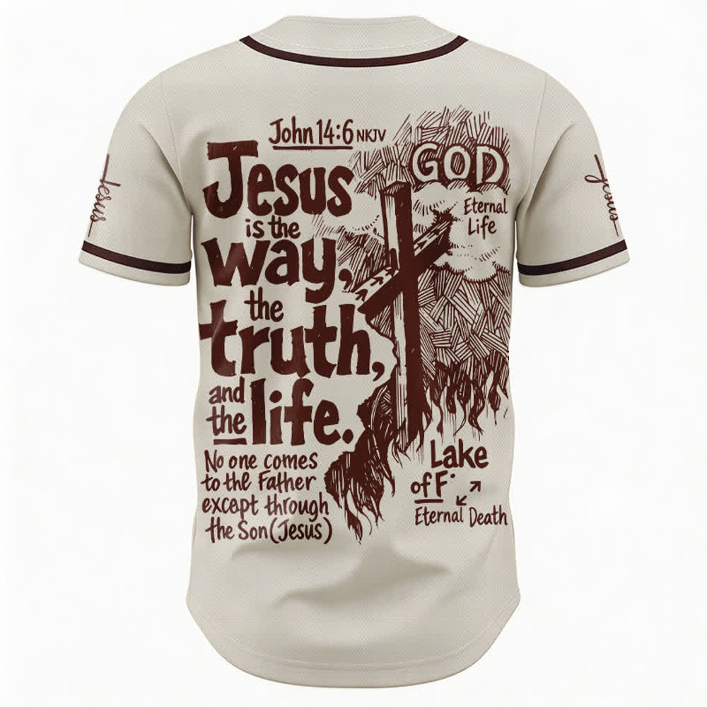 Christianartworkshop Maillot de baseball Jésus est le chemin - image 1