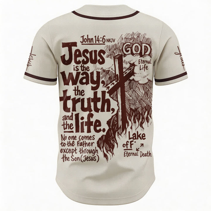 Christianartworkshop Maillot de baseball Jésus est le chemin - image 1