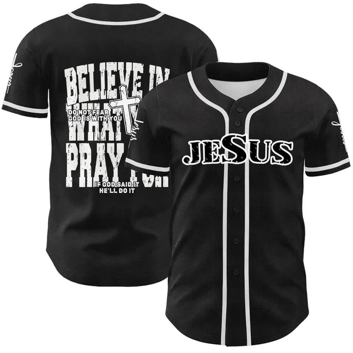 Christianartworkshop Maillot de baseball à boutons noirs et rouges Jésus - Blanc - 5XL - image 3