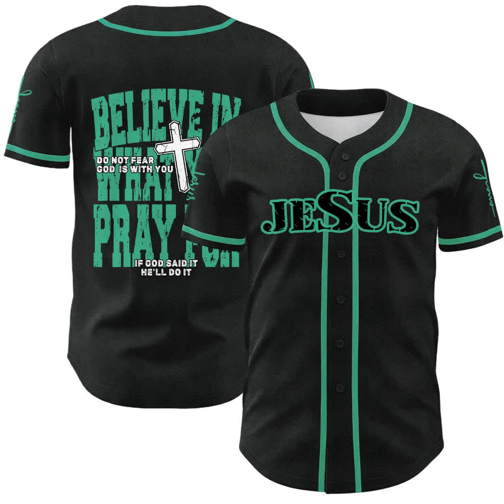 Christianartworkshop Maillot de baseball à boutons noirs et rouges Jésus - Lac Bleu - 5XL - image 6