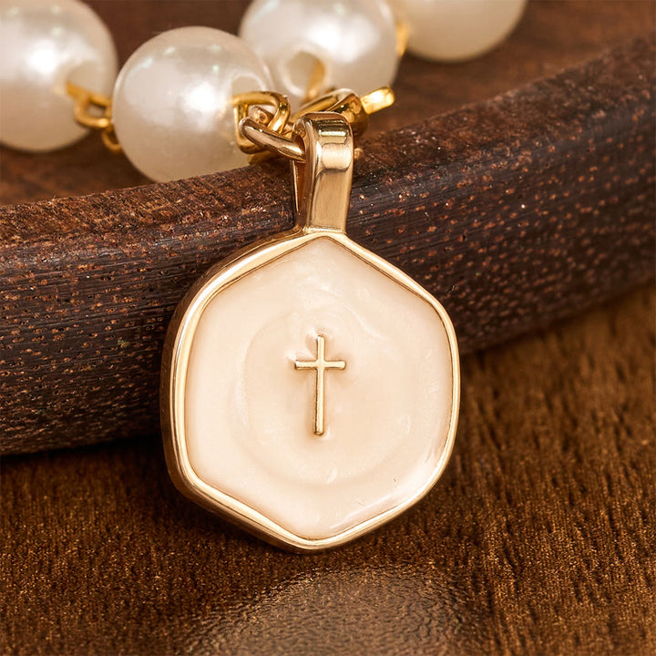 Christianartworkshop Pendentif croix pour rétroviseur de voiture, orné de perles : emblème de protection céleste pour les voyages - image 4