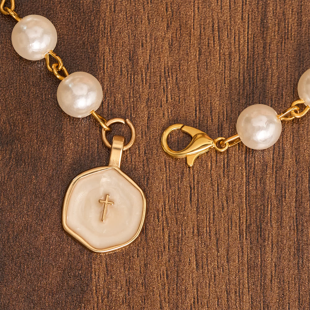 Christianartworkshop Pendentif croix pour rétroviseur de voiture, orné de perles : emblème de protection céleste pour les voyages - image 3