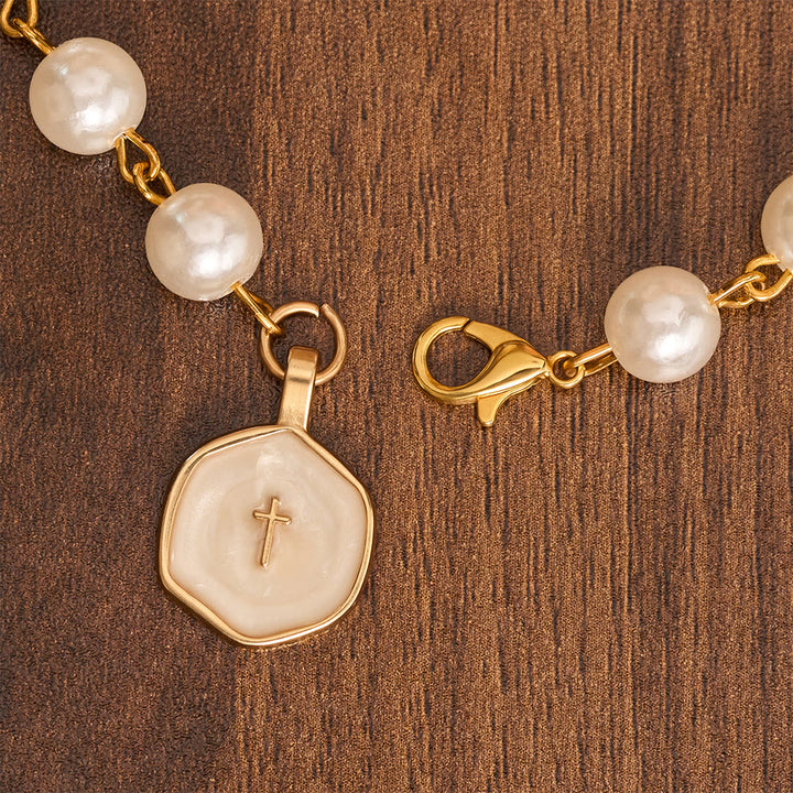 Christianartworkshop Pendentif croix pour rétroviseur de voiture, orné de perles : emblème de protection céleste pour les voyages - image 3