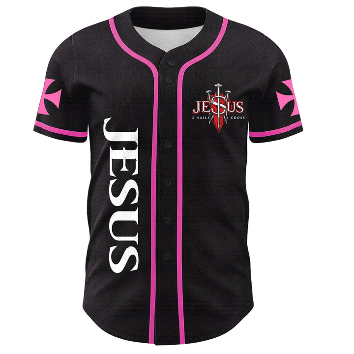 Christianartworkshop Maillot de baseball boutonné avec emblème vertical Jésus clou croix et éclair au dos, portrait du Lion de Juda et du Lion de Juda. - image 36