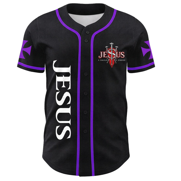 Christianartworkshop Maillot de baseball boutonné avec emblème vertical Jésus clou croix et éclair au dos, portrait du Lion de Juda et du Lion de Juda. - image 50