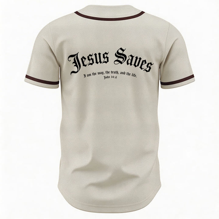 Christianartworkshop Maillot de baseball gothique Jésus sauve - image 29