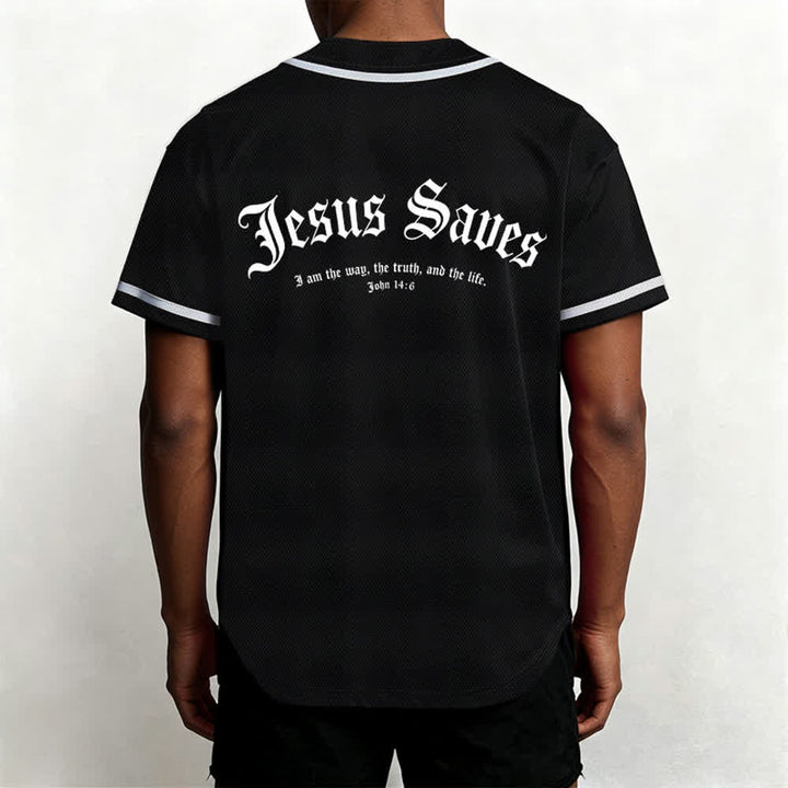 Christianartworkshop Maillot de baseball gothique Jésus sauve - image 10