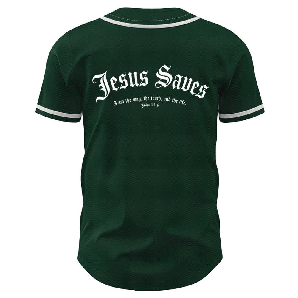 Christianartworkshop Maillot de baseball gothique Jésus sauve - image 22