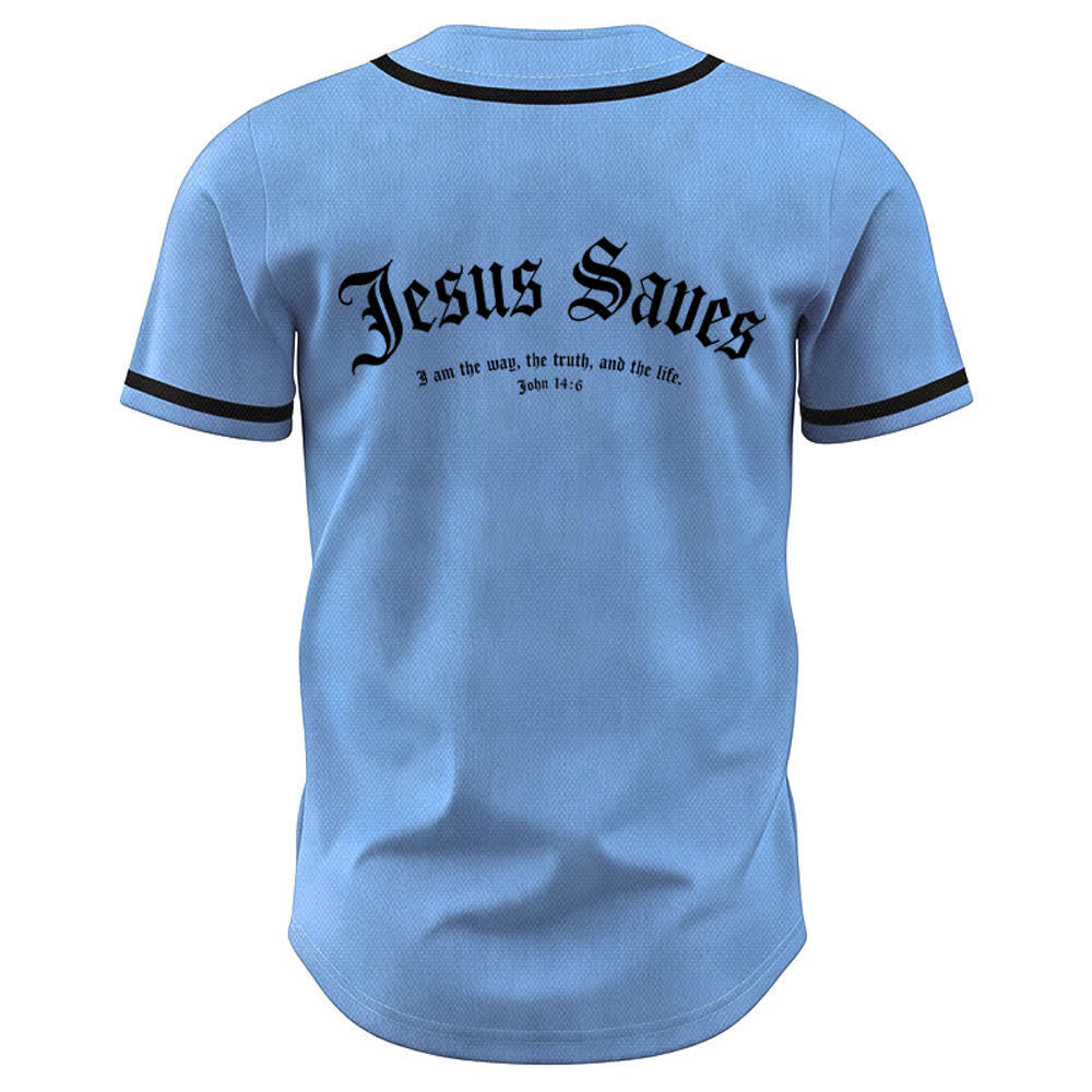 Christianartworkshop Maillot de baseball gothique Jésus sauve - image 50