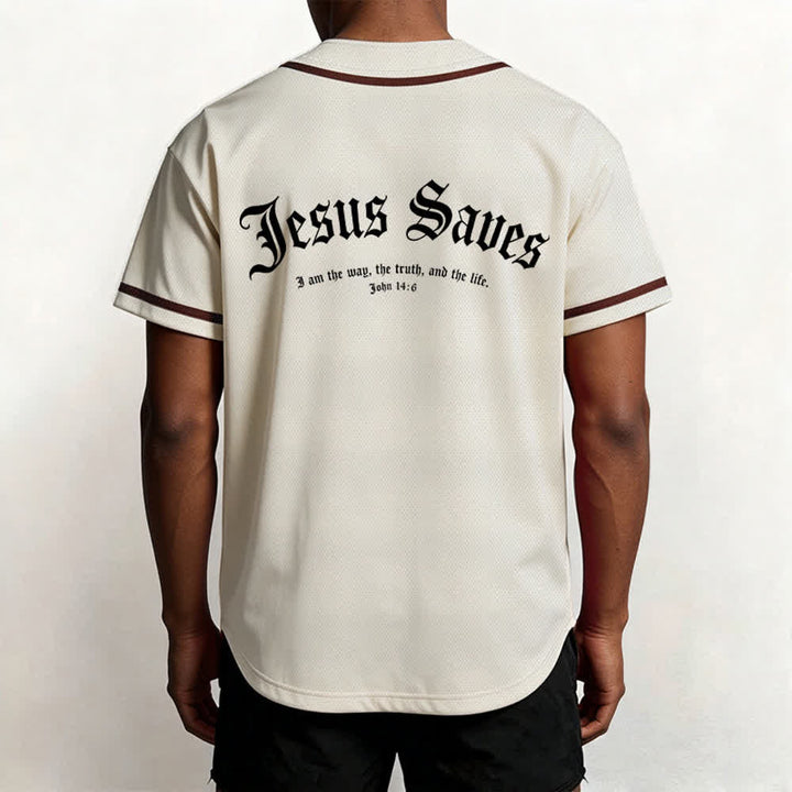 Christianartworkshop Maillot de baseball gothique Jésus sauve - image 31