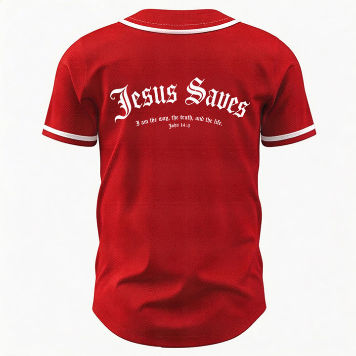 Christianartworkshop Maillot de baseball gothique Jésus sauve - image 43
